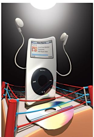 Music disruptive technology iPod beats CD